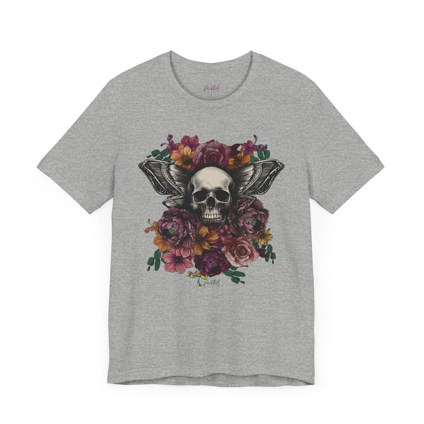 Floral Skull Tattoo Style Tee