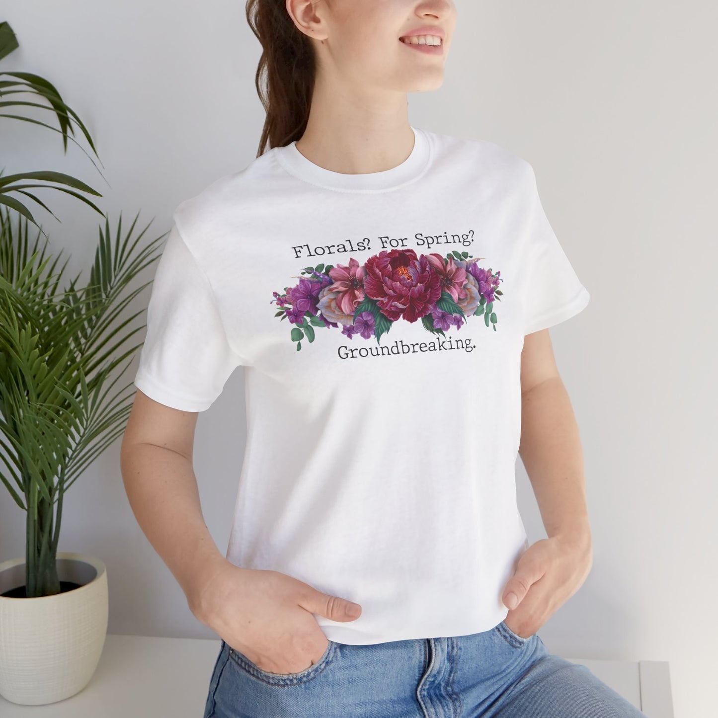 Floral Tee - Hand Painted Spring Flowers Unisex Tshirt