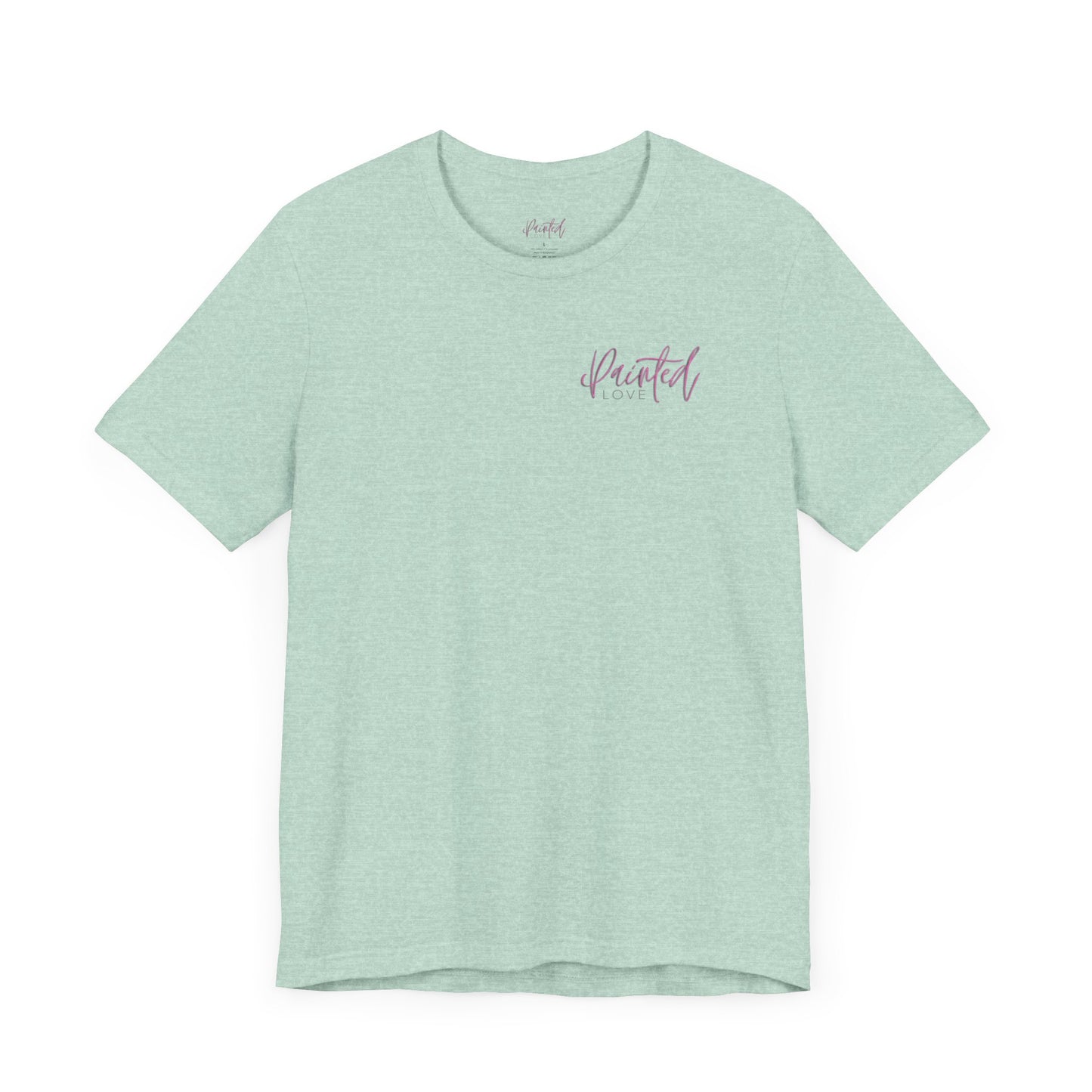 Ram Skull Back Unisex Tee, Peach Flowers