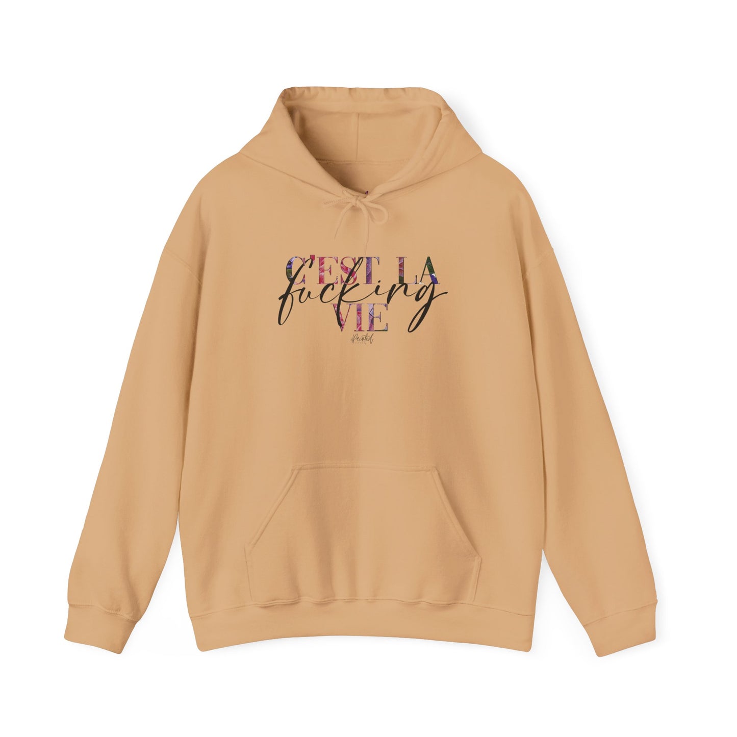Floral Sweary Hoodie - "C'est la Vie"