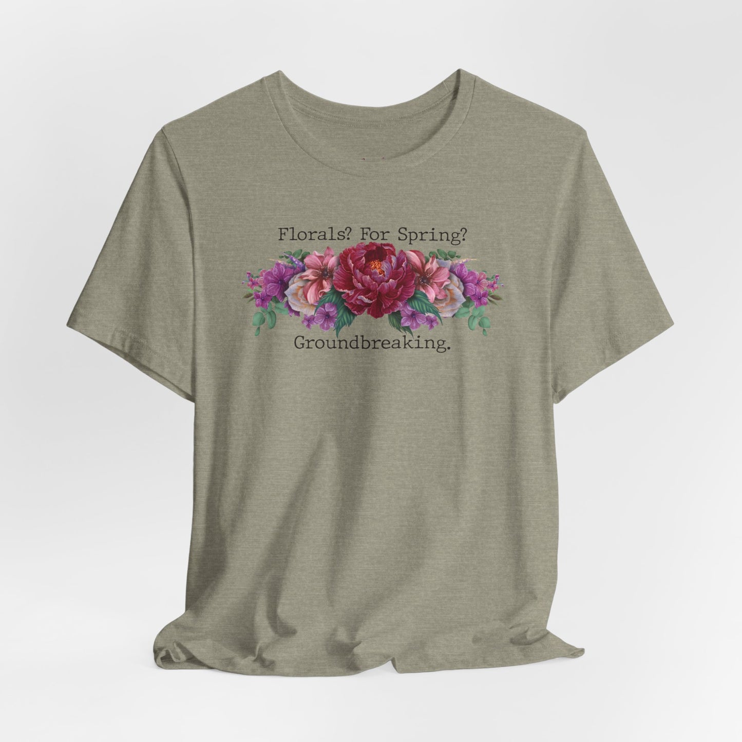 Floral Tee - Hand Painted Spring Flowers Unisex Tshirt