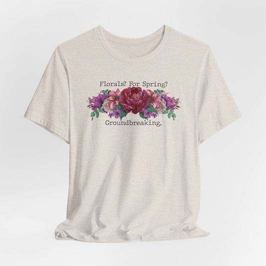Floral Tee - Hand Painted Spring Flowers Unisex Tshirt