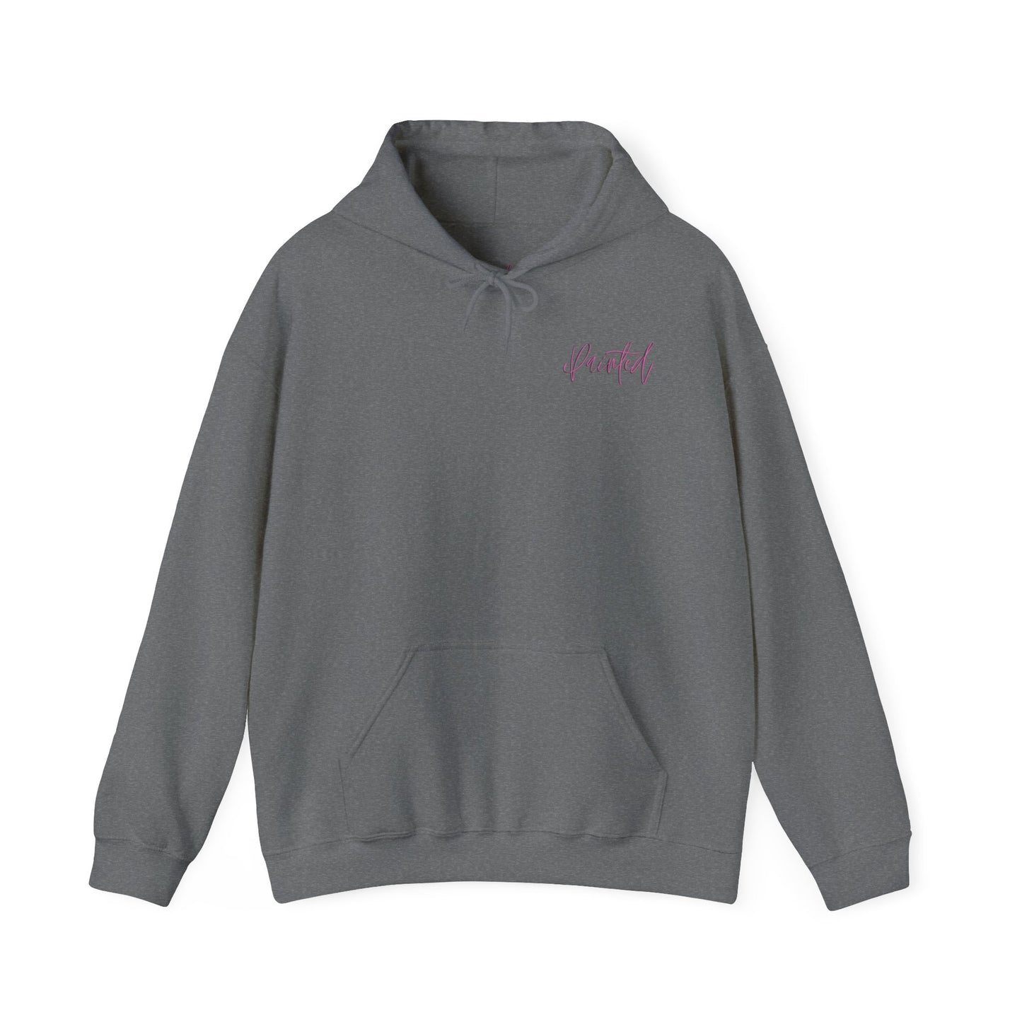 Ram Skull Back Hoodie, Peach Flowers