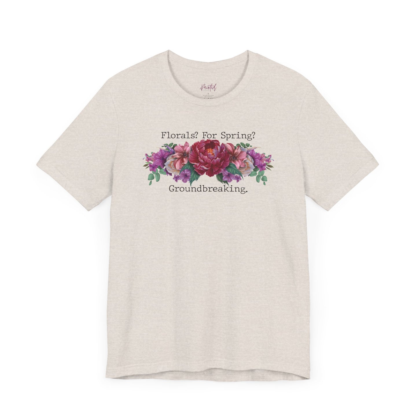 Floral Tee - Hand Painted Spring Flowers Unisex Tshirt