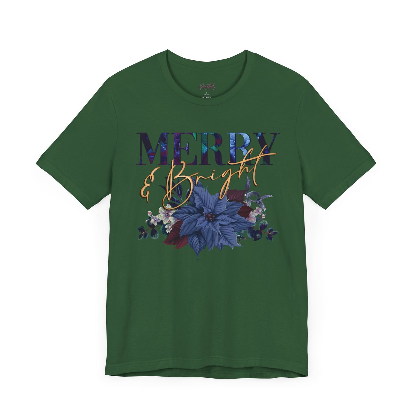Christmas T-Shirt, “Merry and Bright”, 80’s style