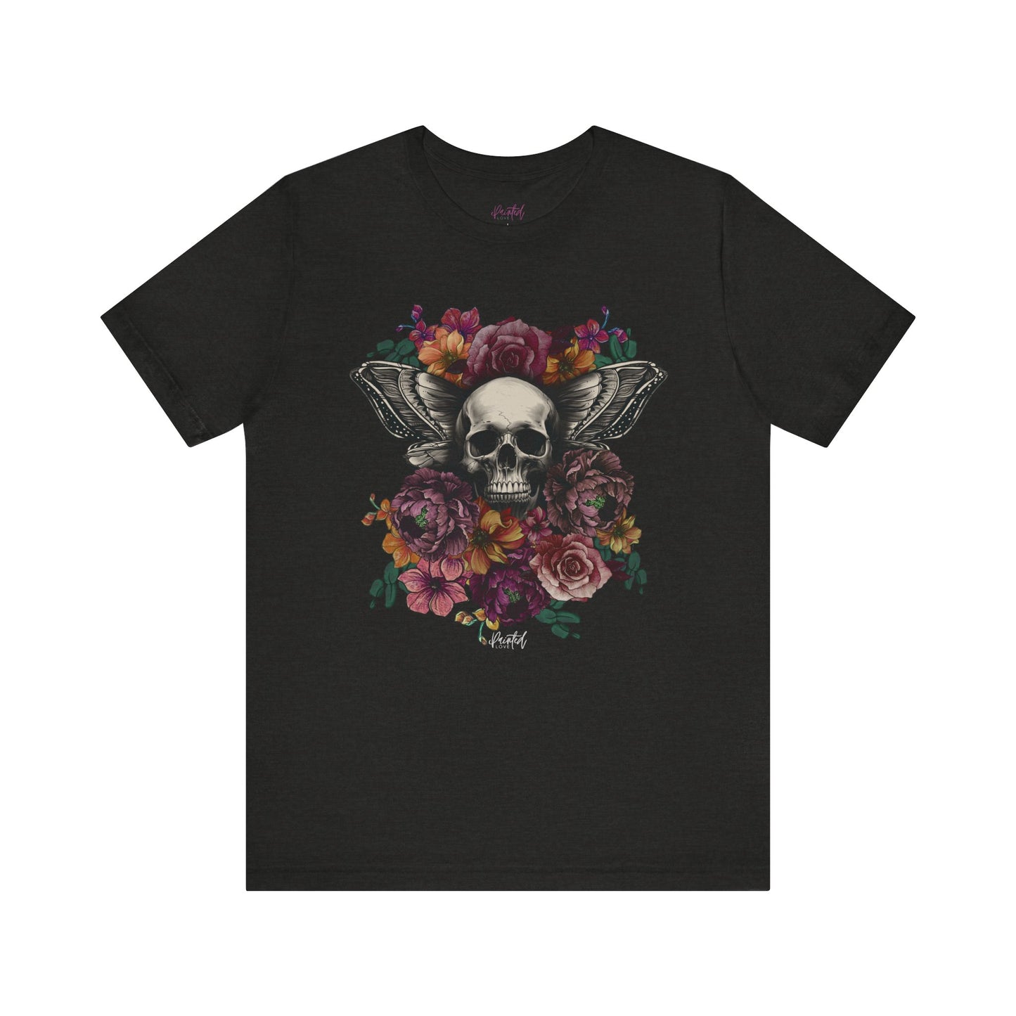 Floral Skull Tattoo Style Tee