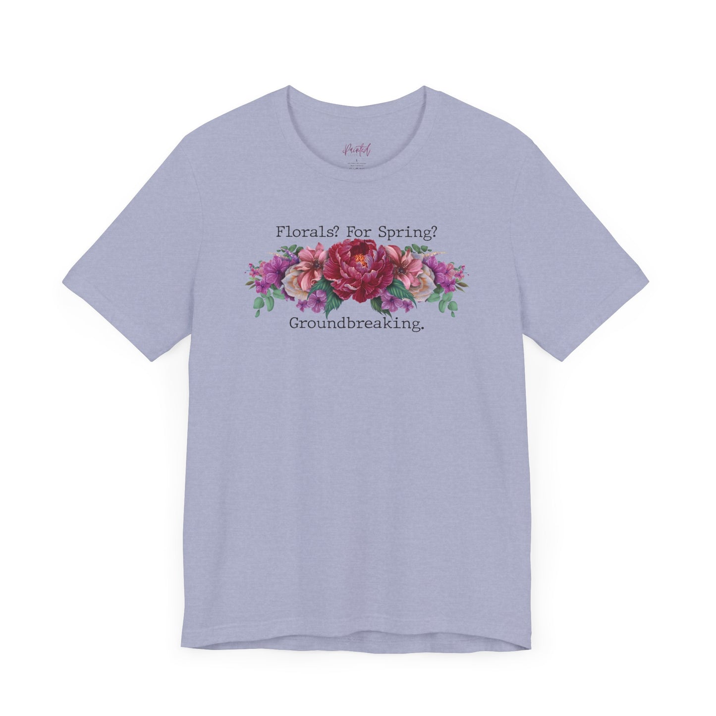 Floral Tee - Hand Painted Spring Flowers Unisex Tshirt