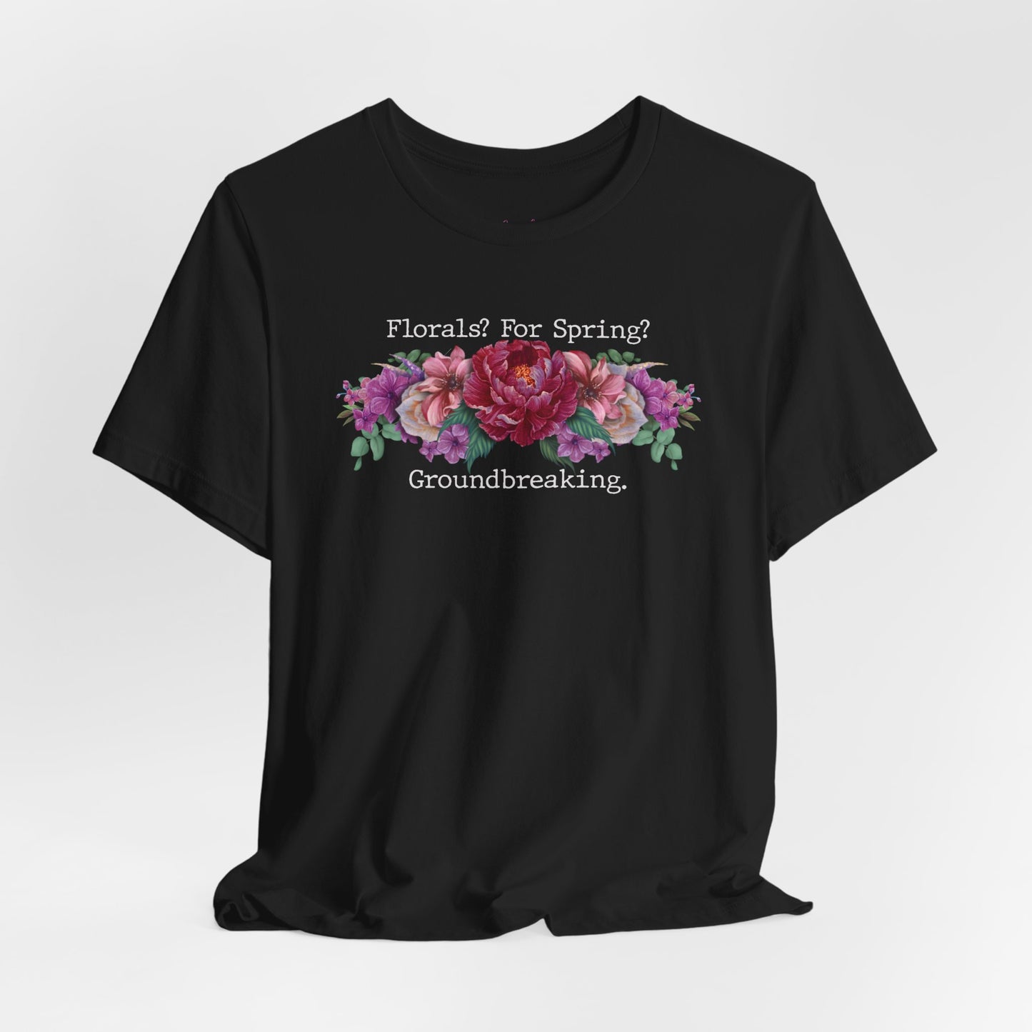 Floral Tee - Hand Painted Spring Flowers Unisex Tshirt