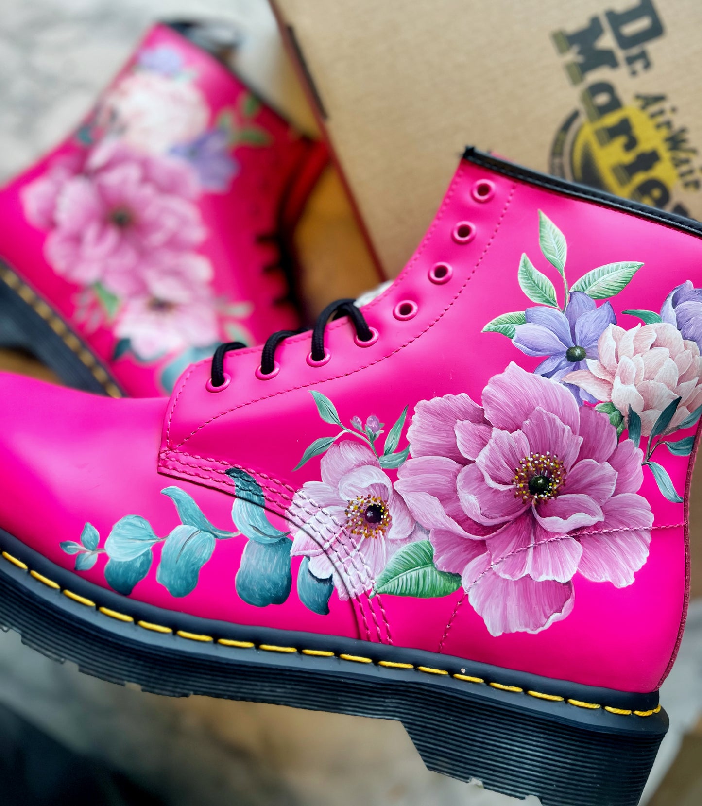 Custom Doc Martens, Painted Dr Martens