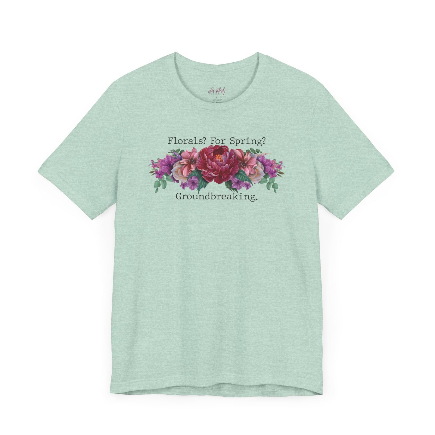 Floral Tee - Hand Painted Spring Flowers Unisex Tshirt