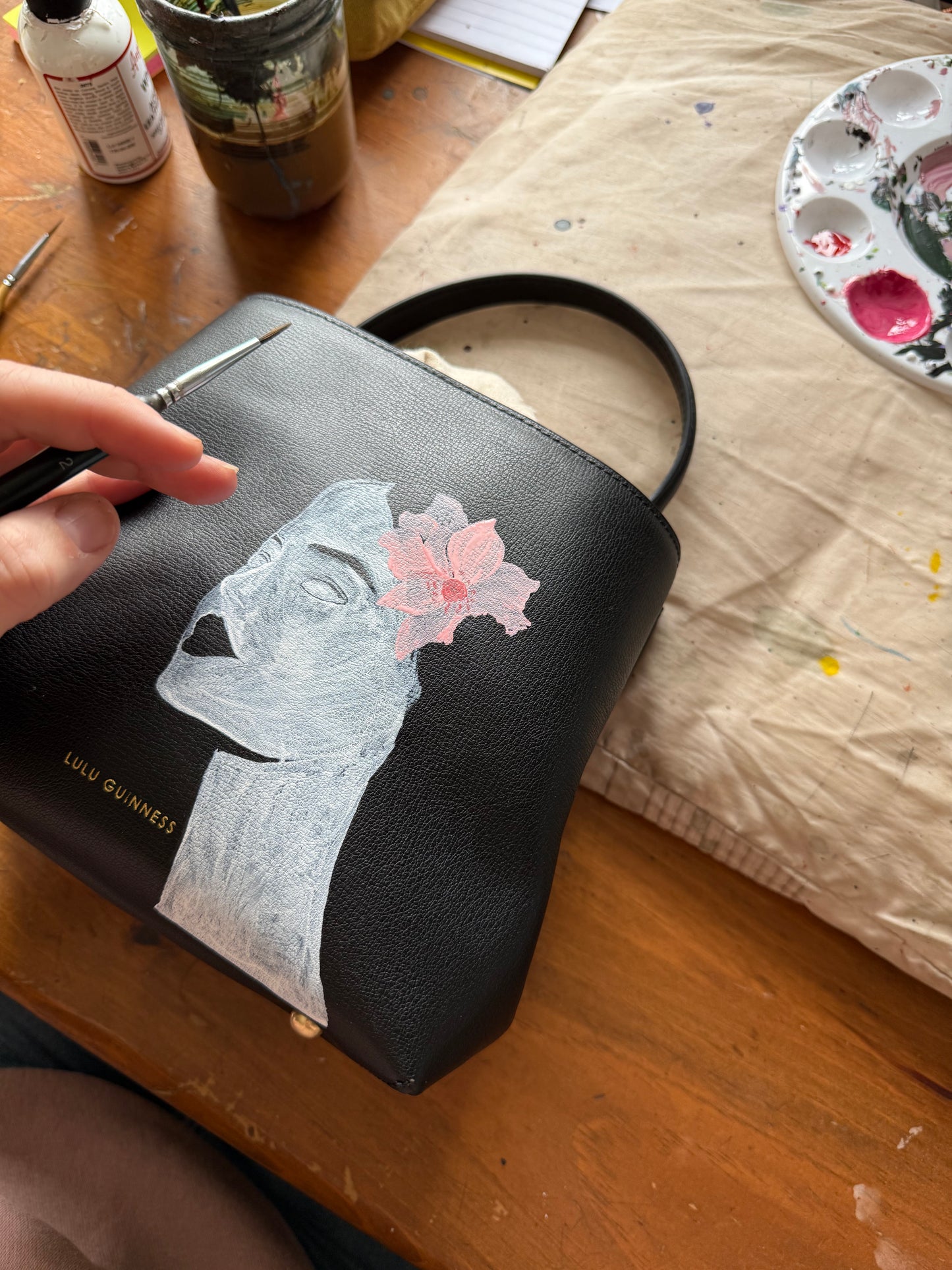 Custom Hand Painted Handbag, Painting Service for Handbag, Painting Only