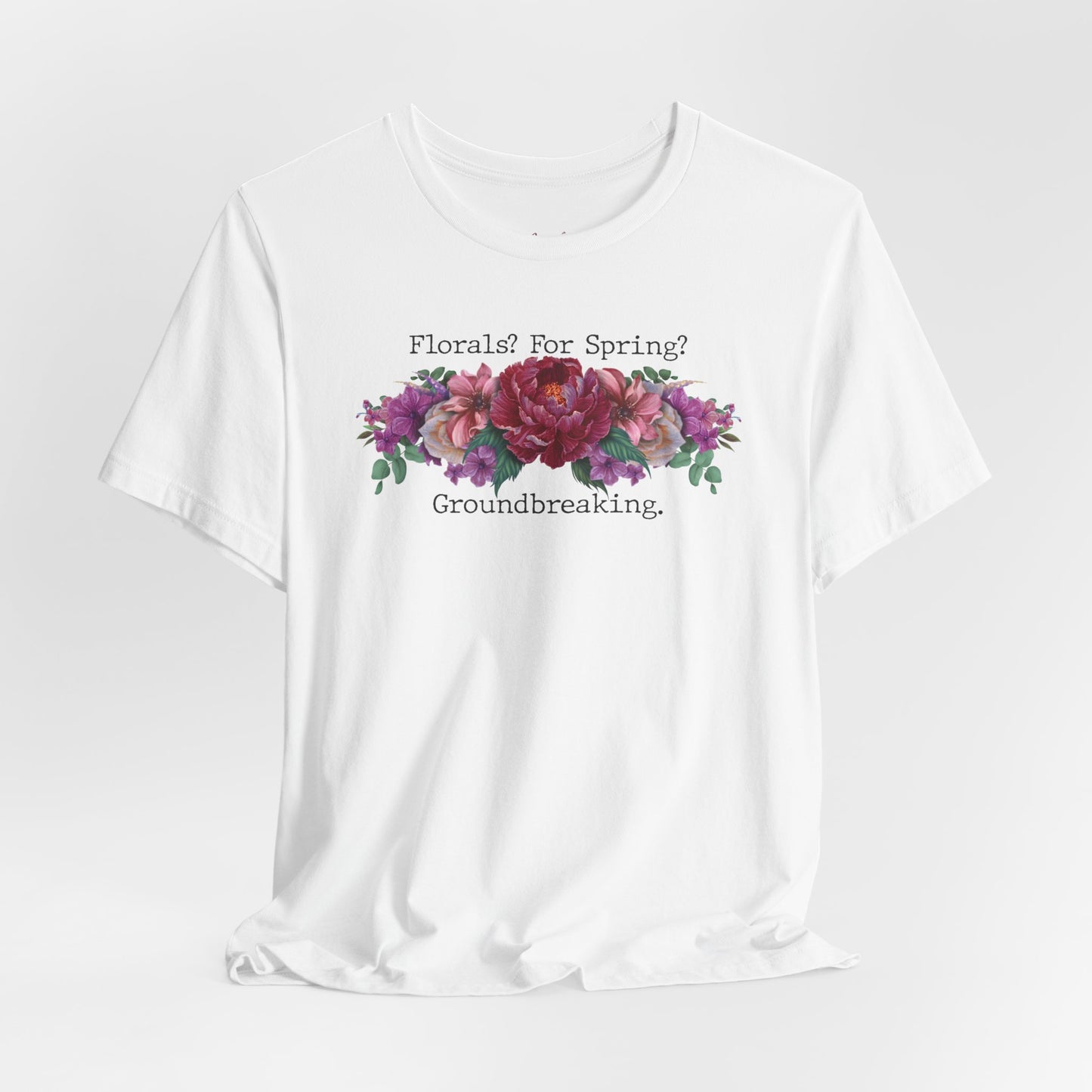 Floral Tee - Hand Painted Spring Flowers Unisex Tshirt