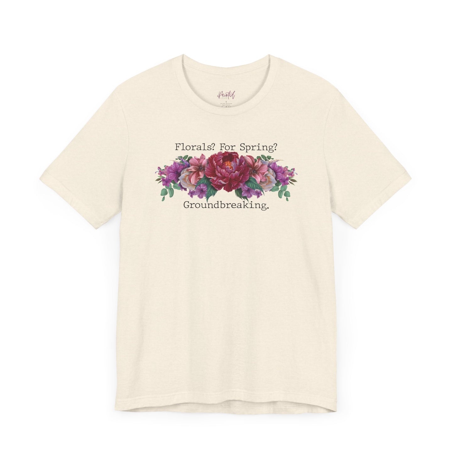 Floral Tee - Hand Painted Spring Flowers Unisex Tshirt
