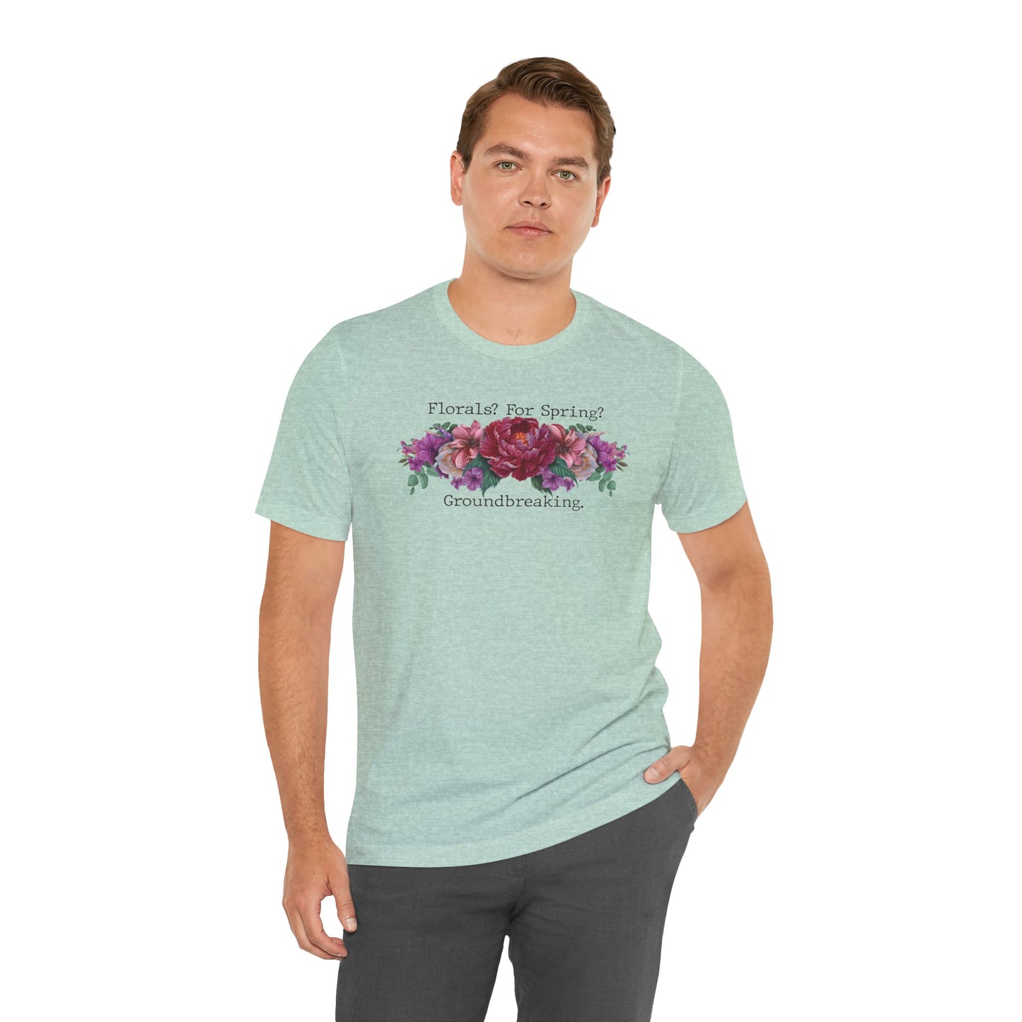 Floral Tee - Hand Painted Spring Flowers Unisex Tshirt