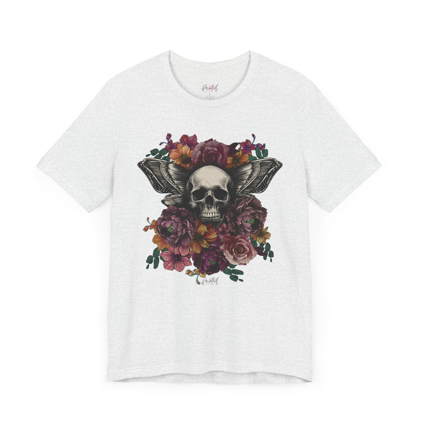 Floral Skull Tattoo Style Tee