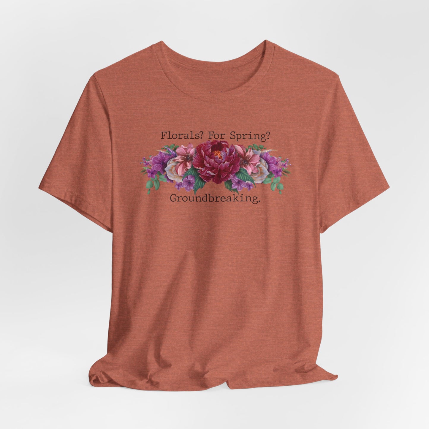 Floral Tee - Hand Painted Spring Flowers Unisex Tshirt