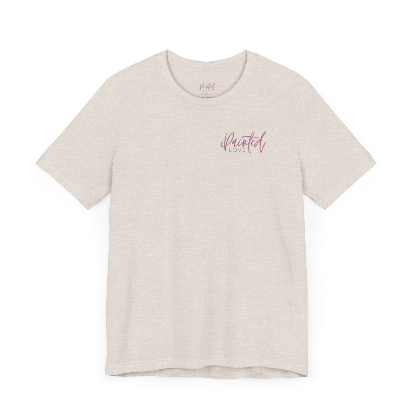 Ram Skull Back Unisex Tee, Peach Flowers