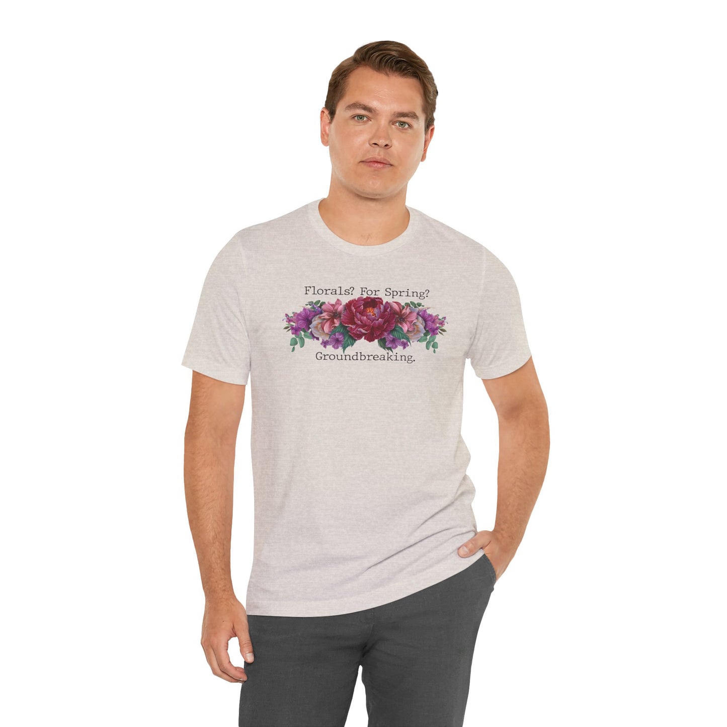 Floral Tee - Hand Painted Spring Flowers Unisex Tshirt