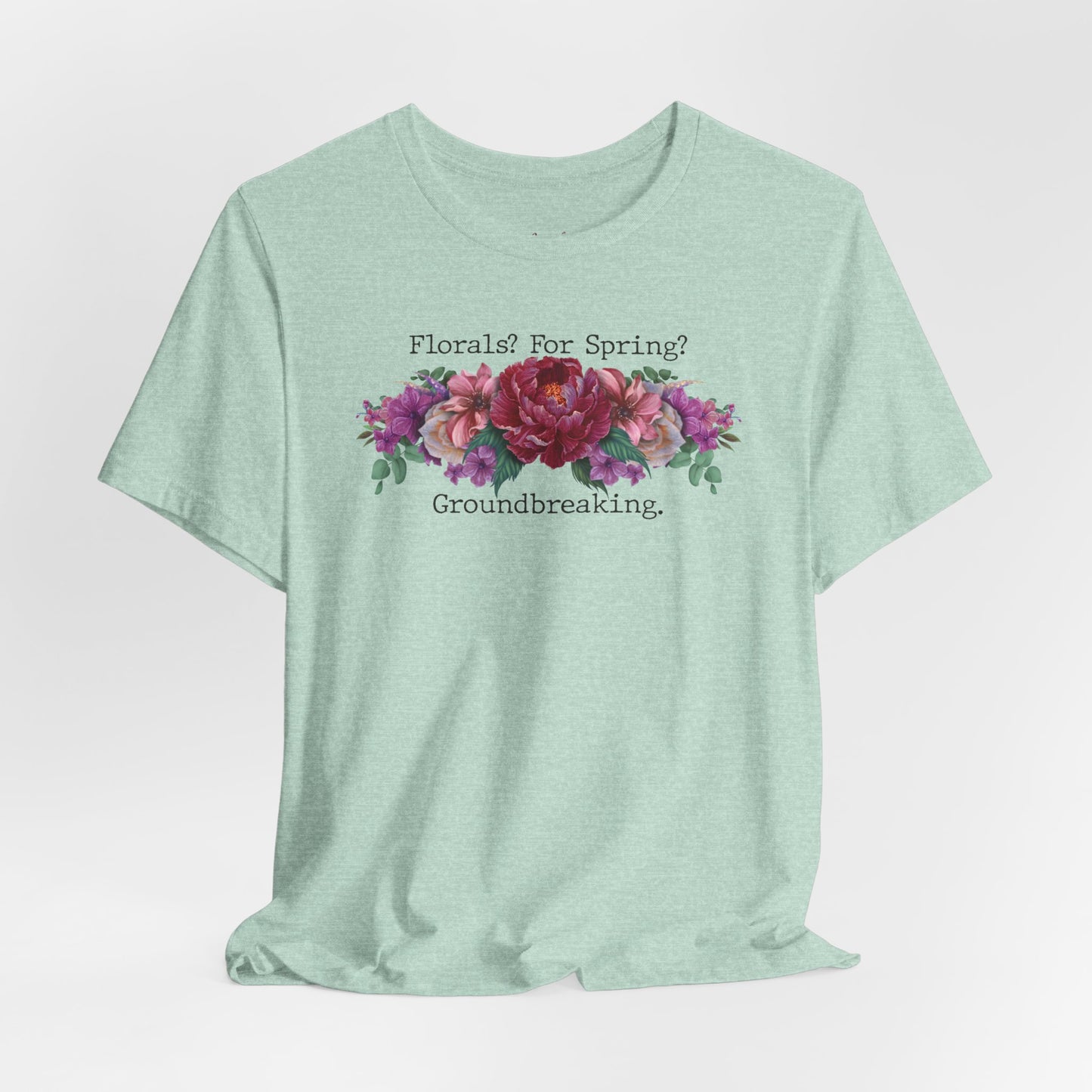 Floral Tee - Hand Painted Spring Flowers Unisex Tshirt