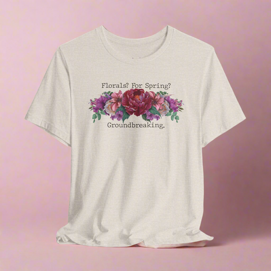 Floral Tee - Hand Painted Spring Flowers Unisex Tshirt
