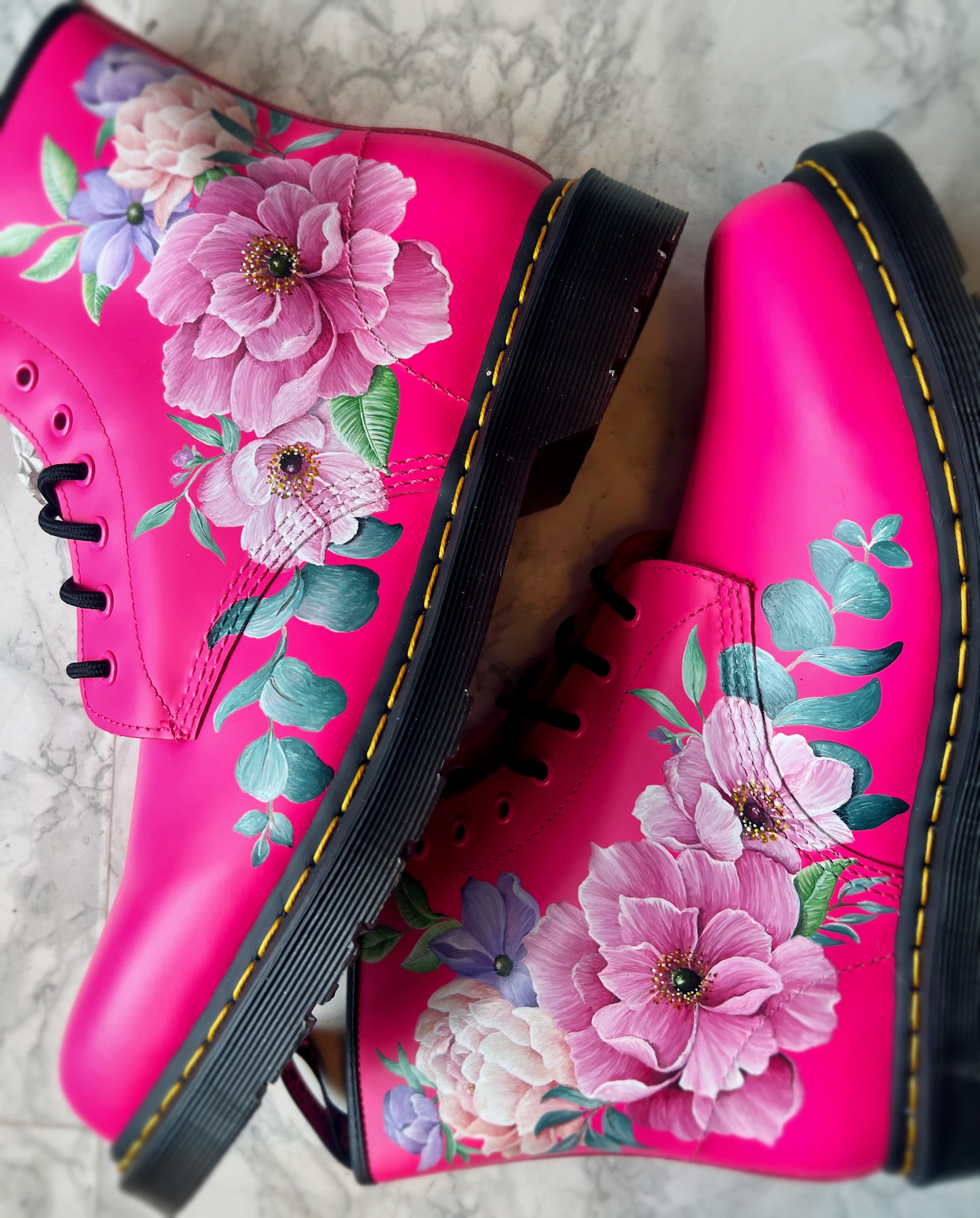 Custom Doc Martens, Painted Dr Martens