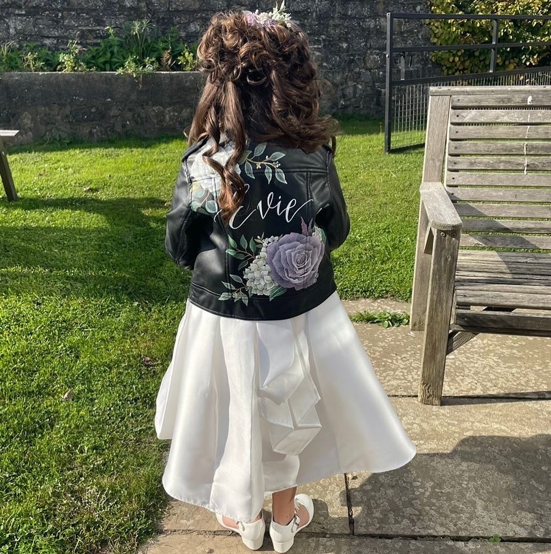 Leather/Denim jacket painting, Childrens Sizes, Kids Jacket