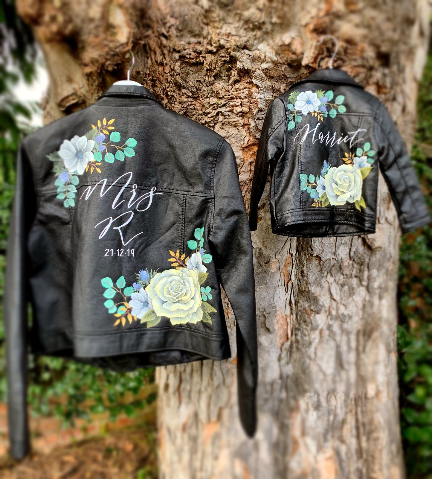 Leather/Denim jacket painting, Childrens Sizes, Kids Jacket