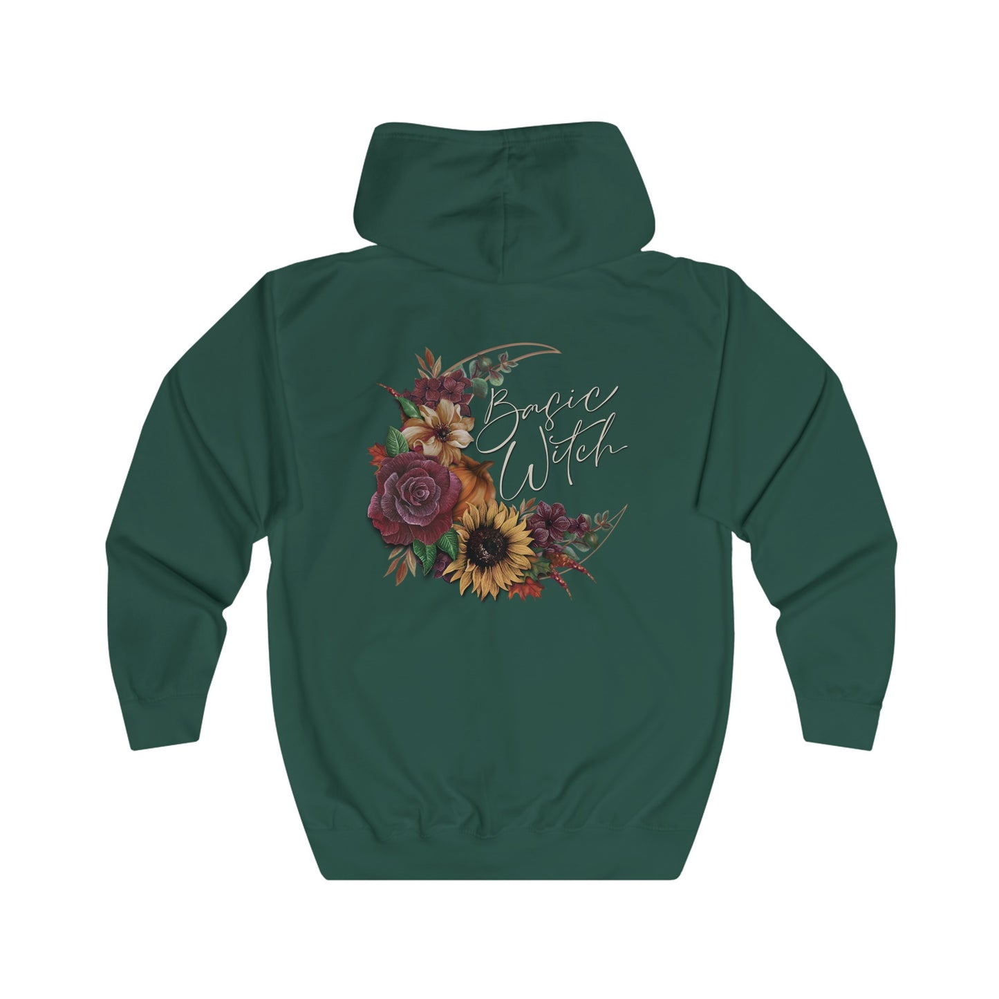 Basic Witch Halloween Zip Up Hoodie