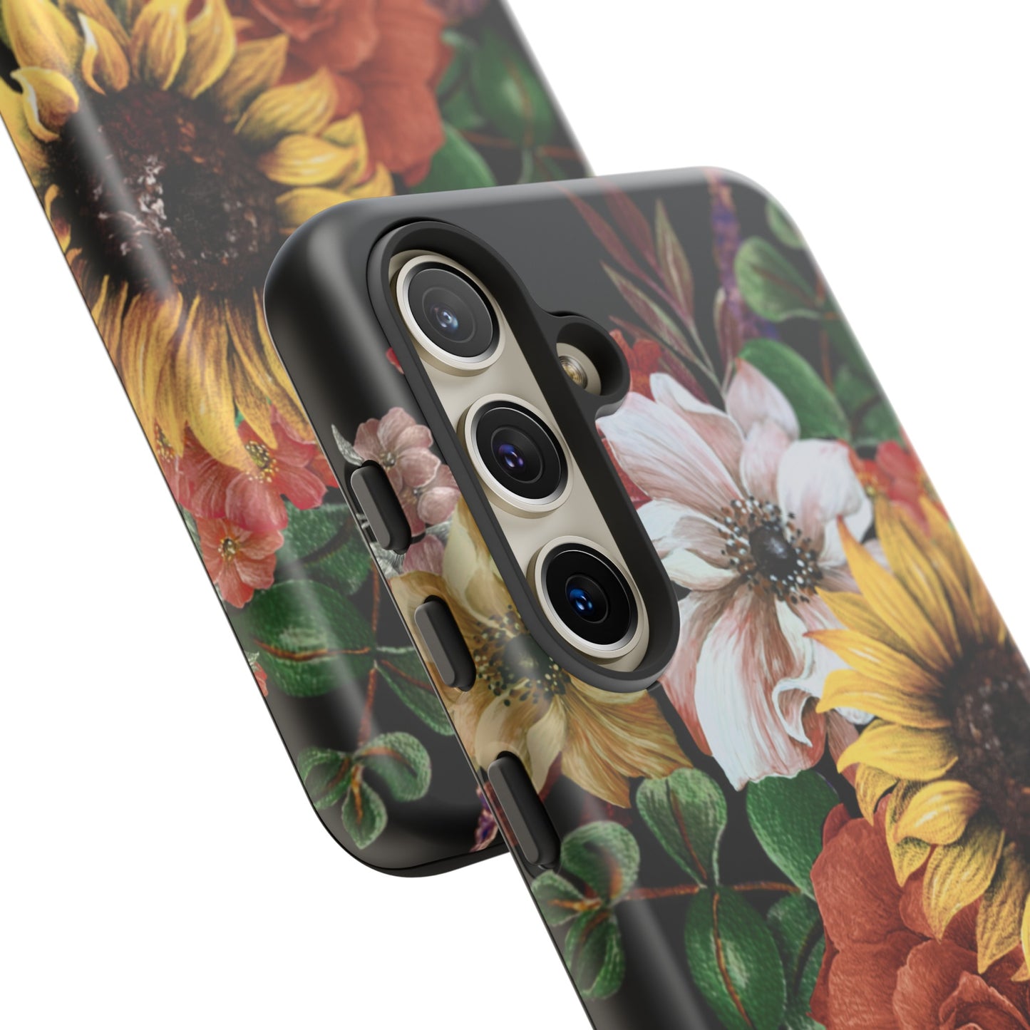 Painted Love Customs Floral Phone Case, Black