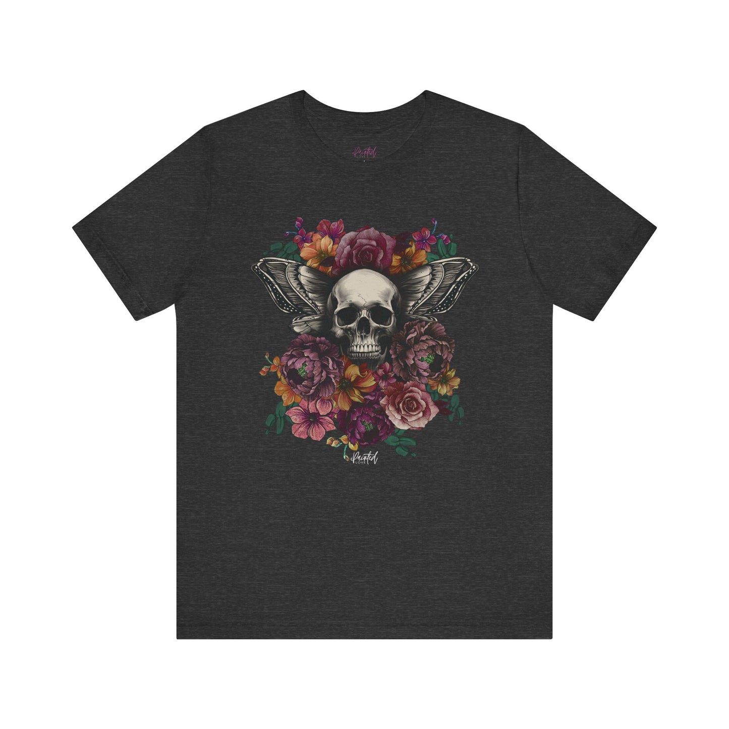 Floral Skull Tattoo Style Tee