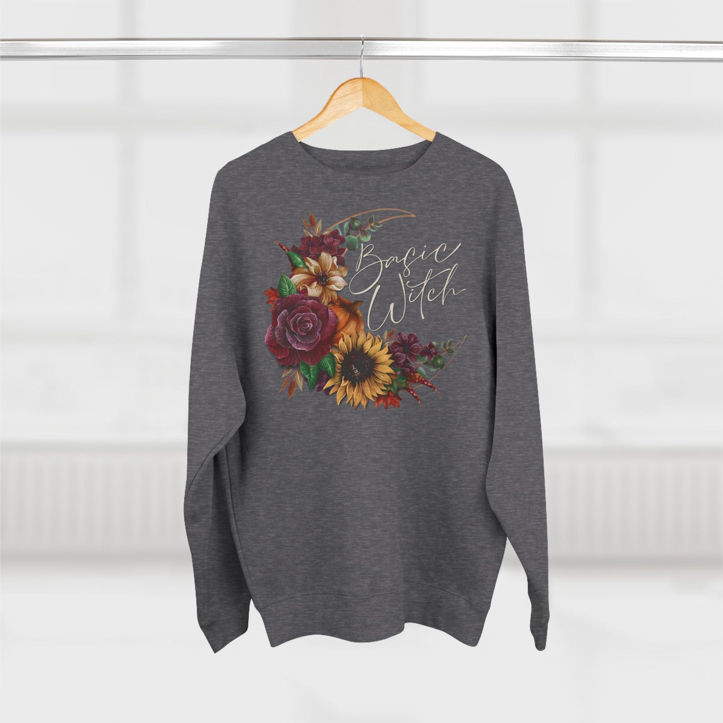 “Basic Witch” Halloween Floral Sweatshirt