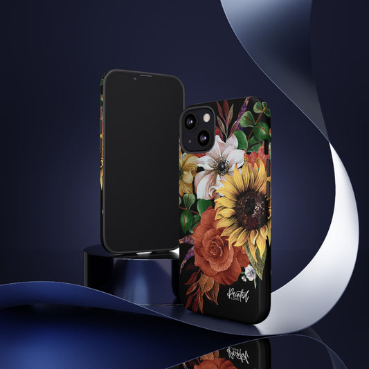 Painted Love Customs Floral Phone Case, Black