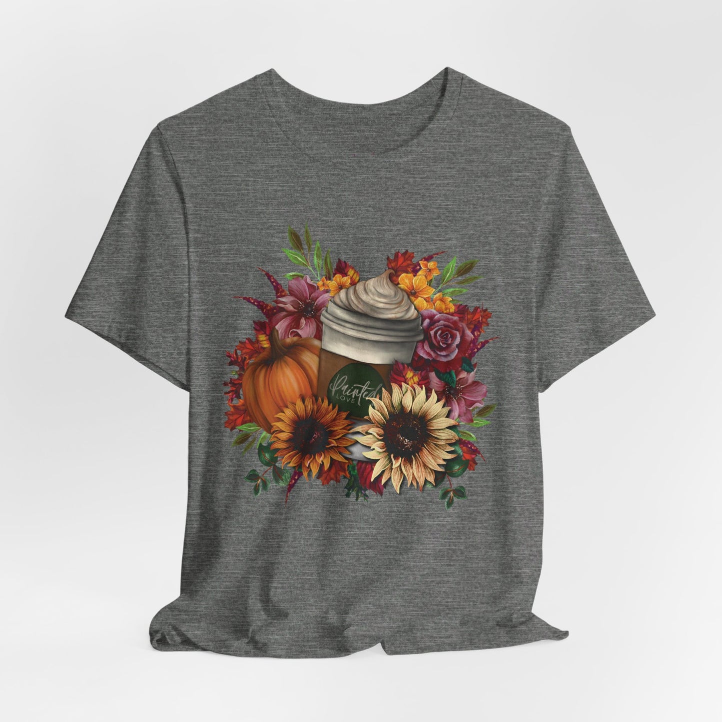 Pumpkin Spice Latte Floral T-Shirt