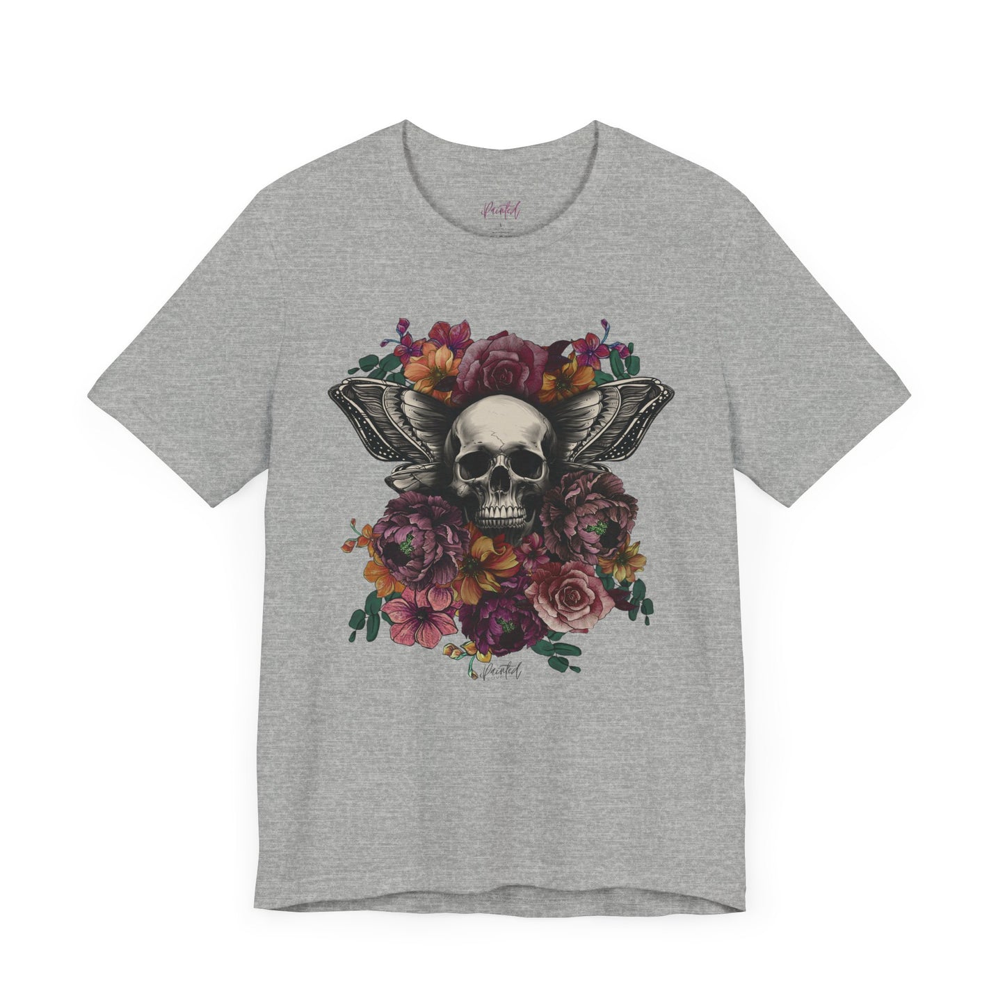 Floral Skull Tattoo Style Tee