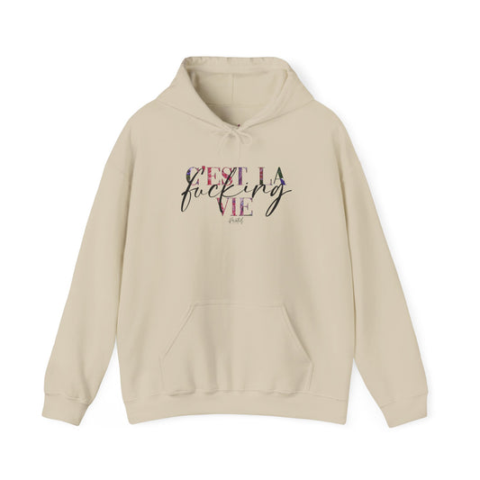 Floral Sweary Hoodie - "C'est la Vie"