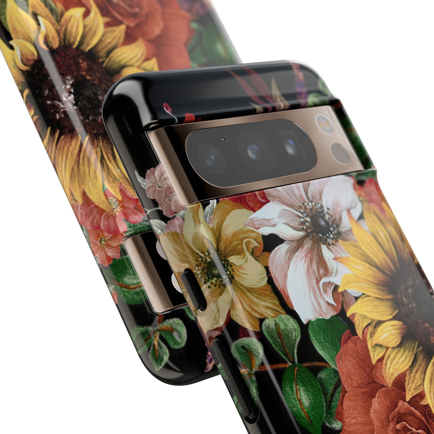 Painted Love Customs Floral Phone Case, Black