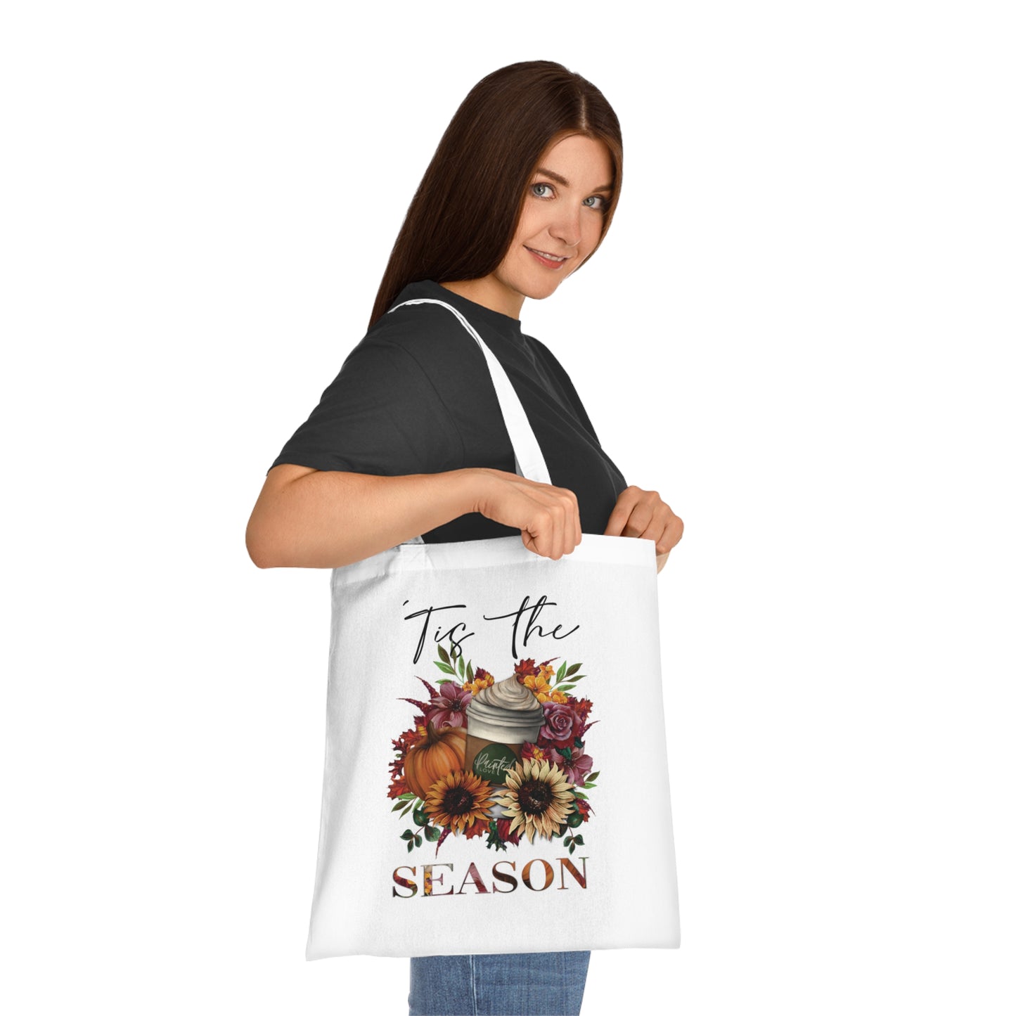 “‘Tis the Season” Pumpkin Spice Latte inspired Halloween Tote Bag