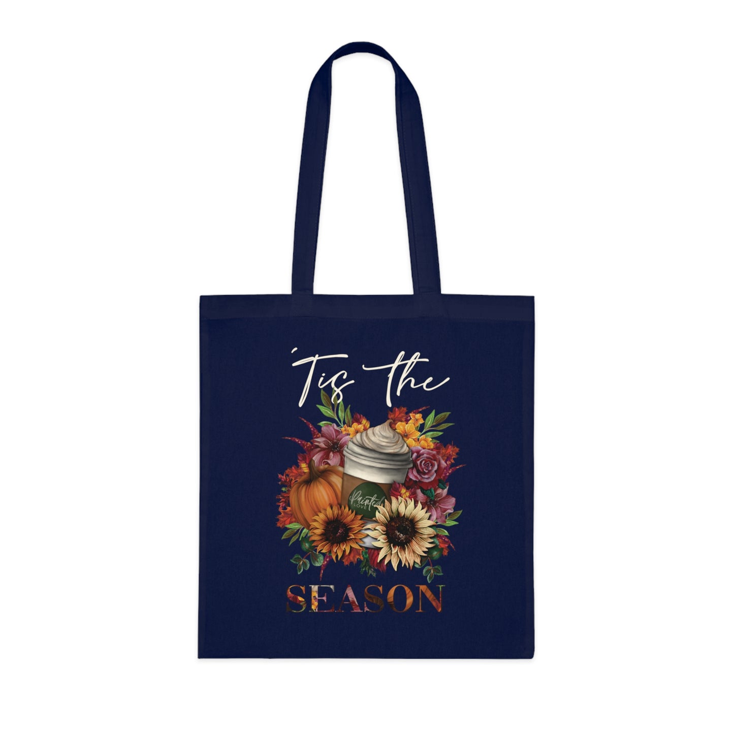 “‘Tis the Season” Pumpkin Spice Latte inspired Halloween Tote Bag