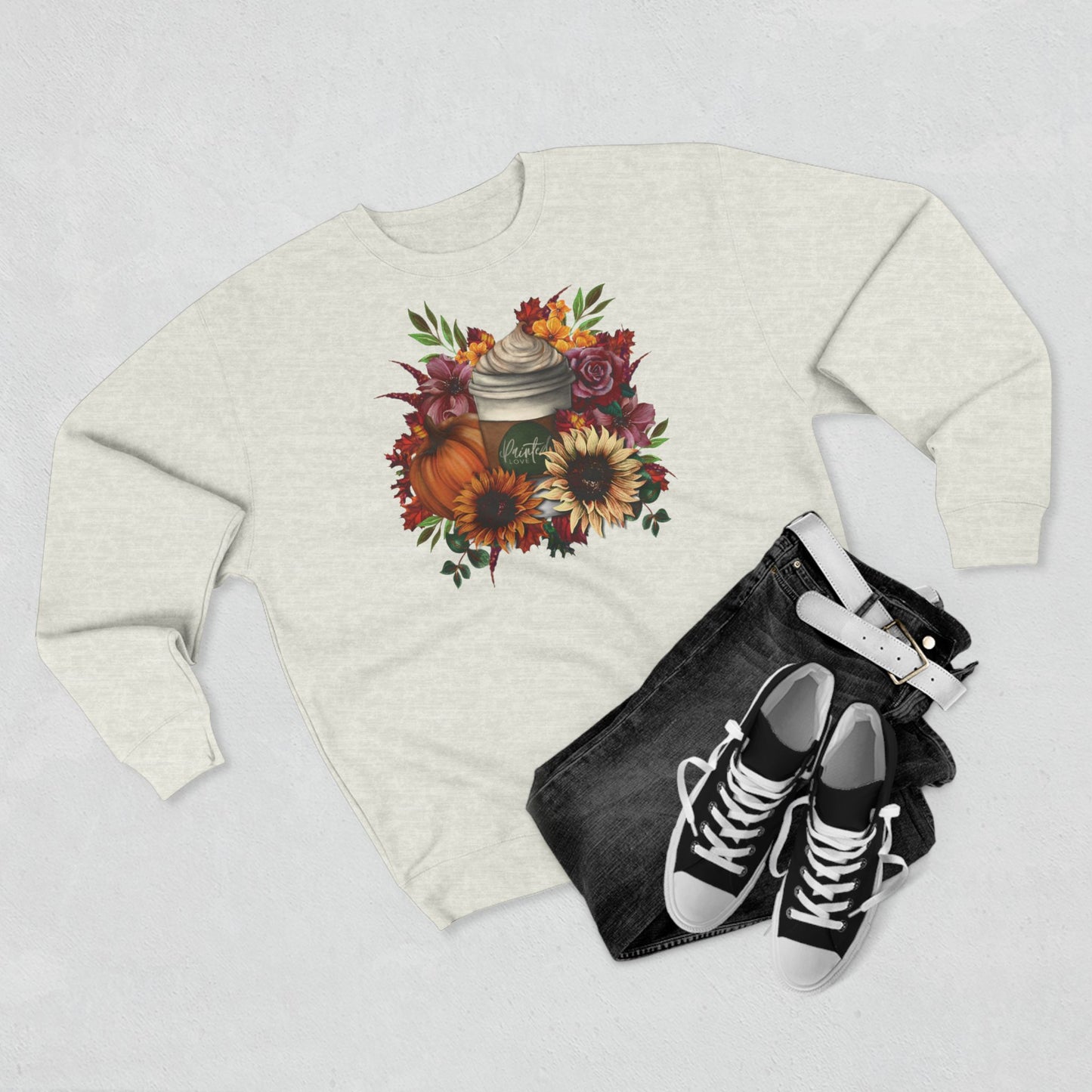 Pumpkin Spice Latte Floral Sweatshirt