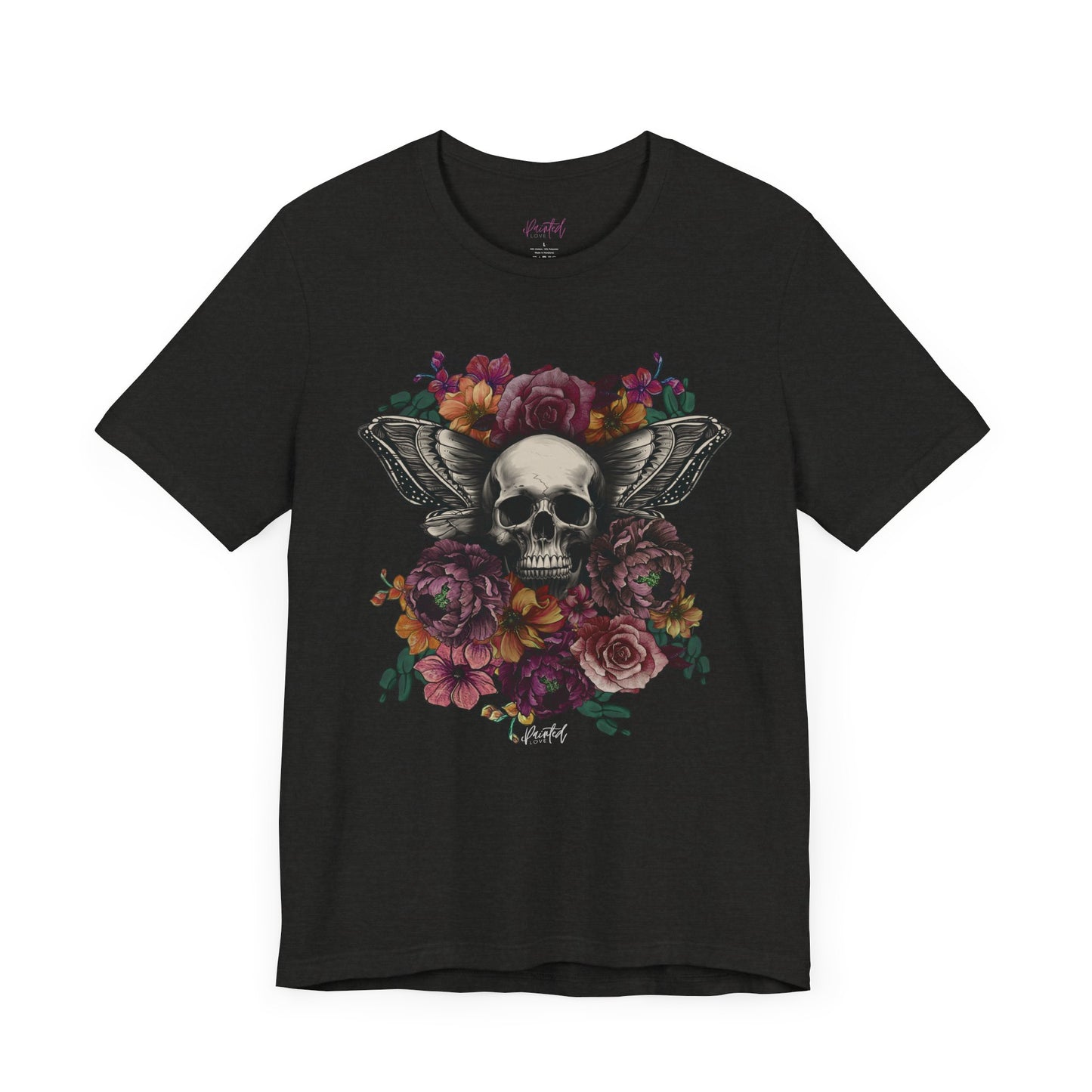 Floral Skull Tattoo Style Tee