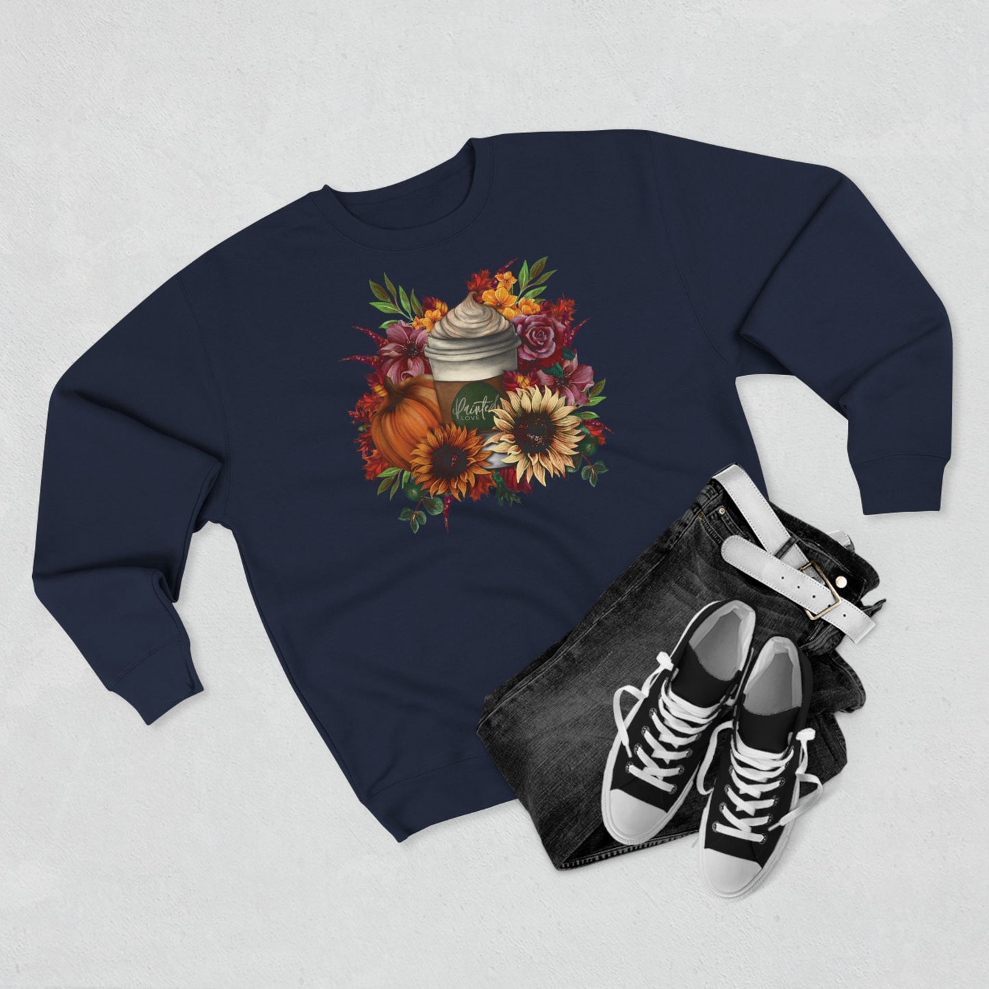 Pumpkin Spice Latte Floral Sweatshirt