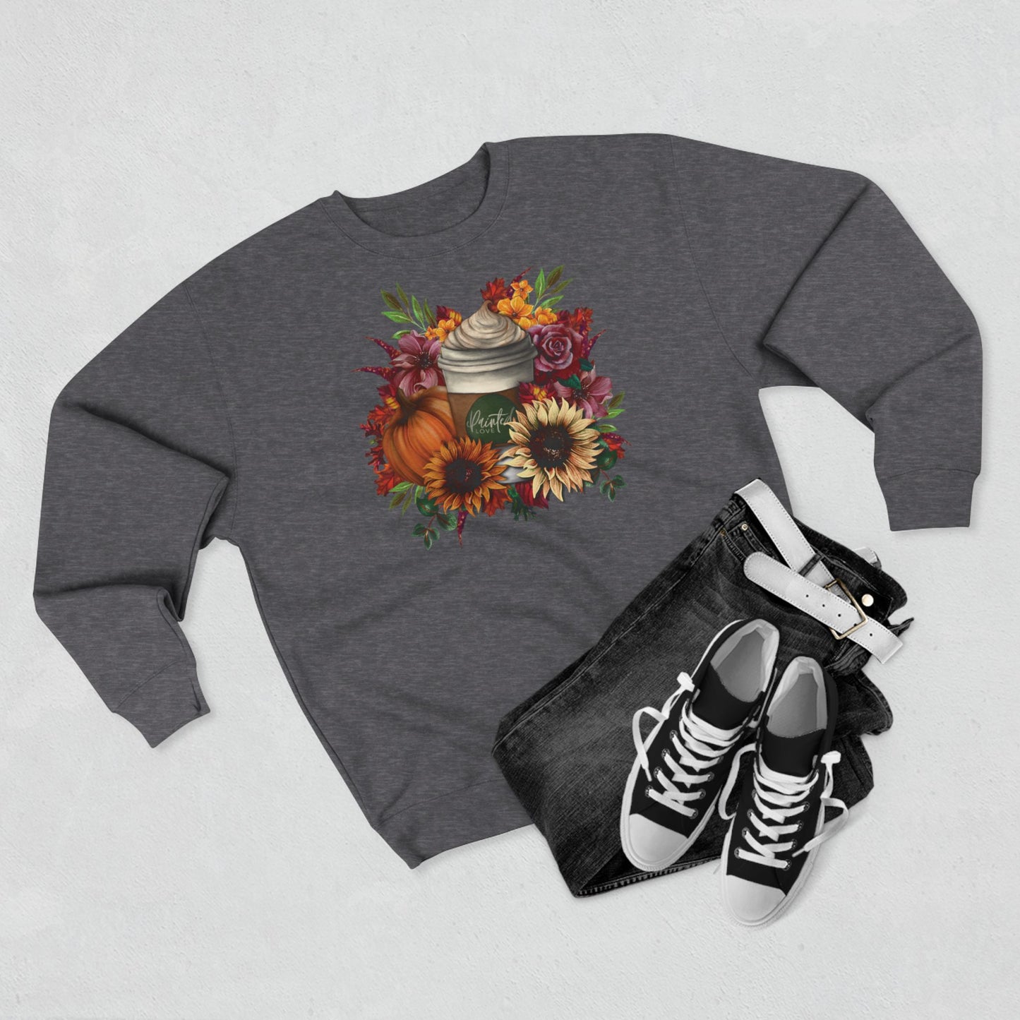 Pumpkin Spice Latte Floral Sweatshirt