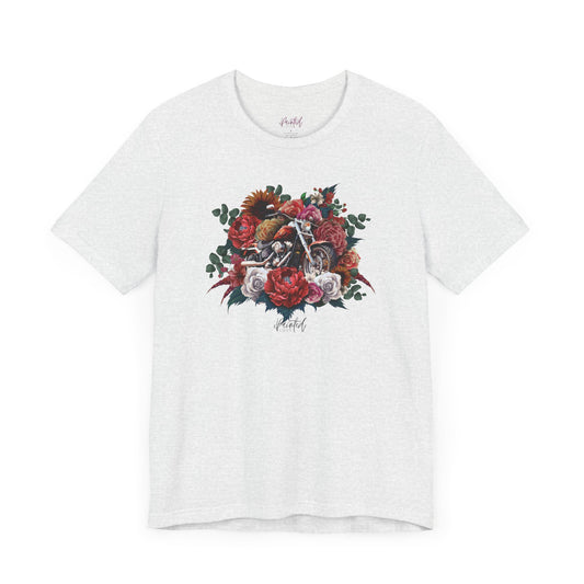 Motorcycle Floral T-Shirt