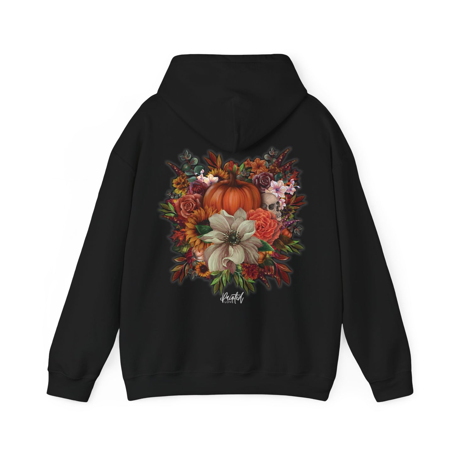 Halloween Flowers Back Hoodie