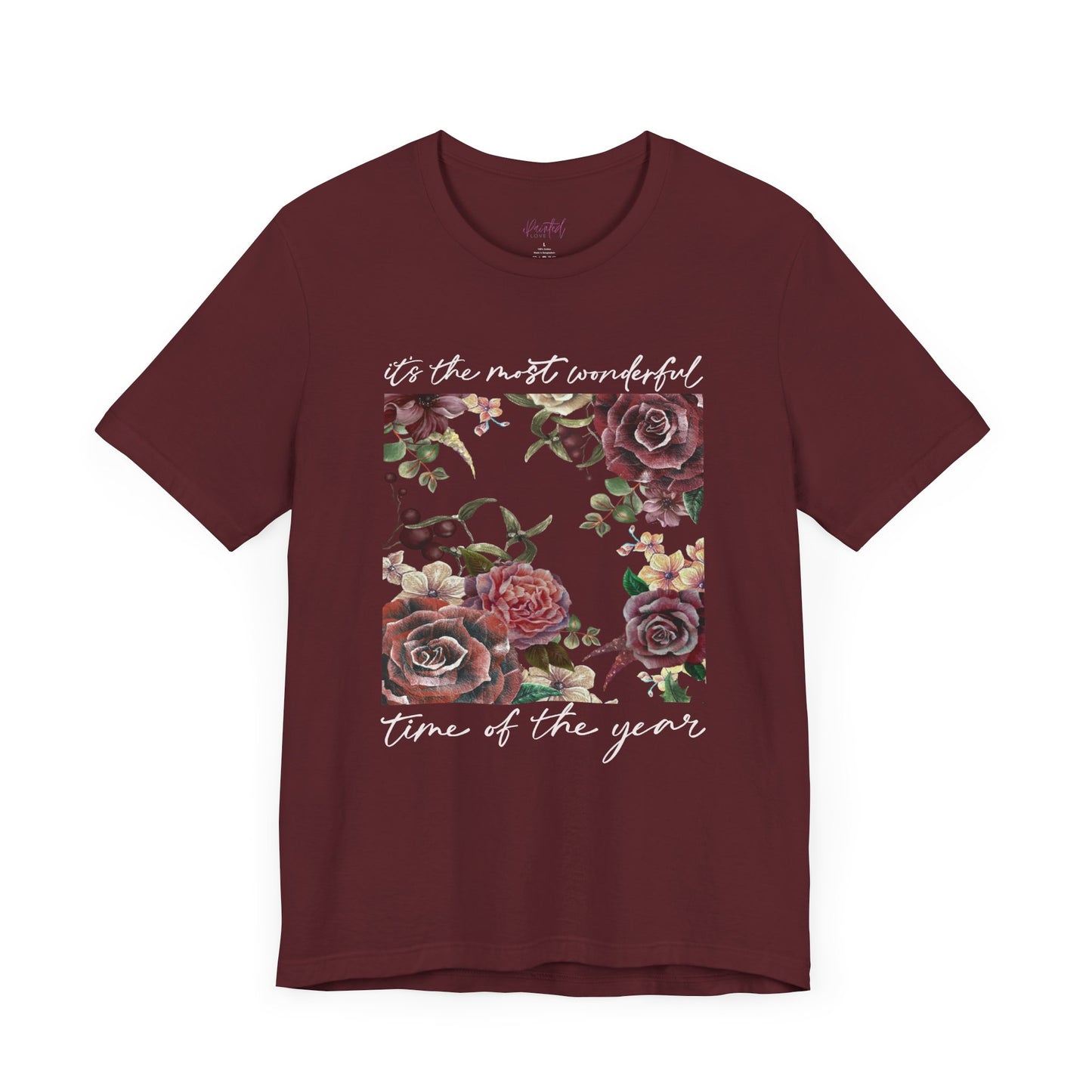 Vintage Floral Christmas T-Shirt