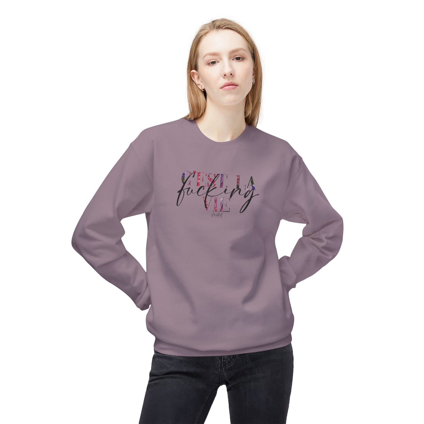 Sweary Floral Sweatshirt - C'est la Effing Vie