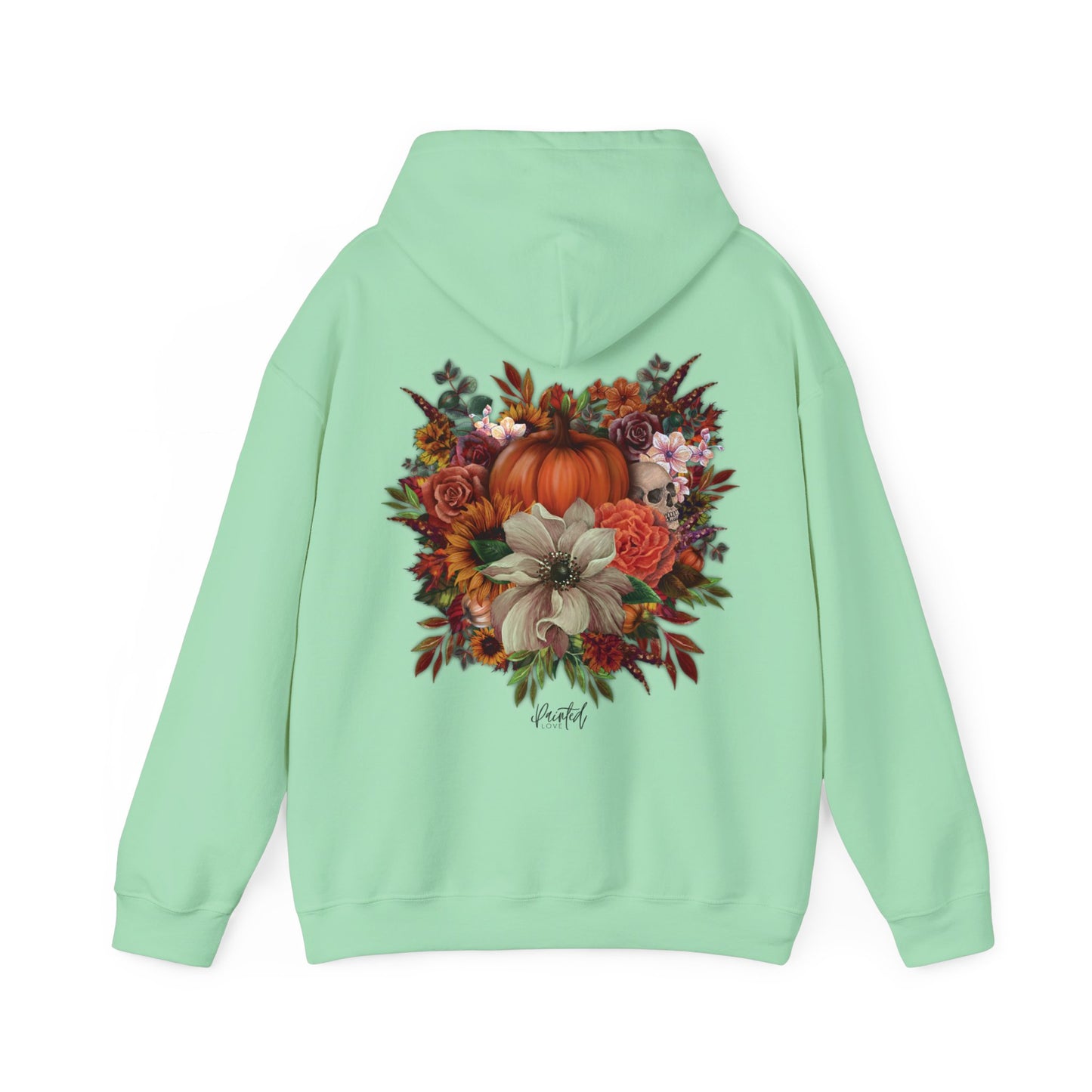 Halloween Flowers Back Hoodie