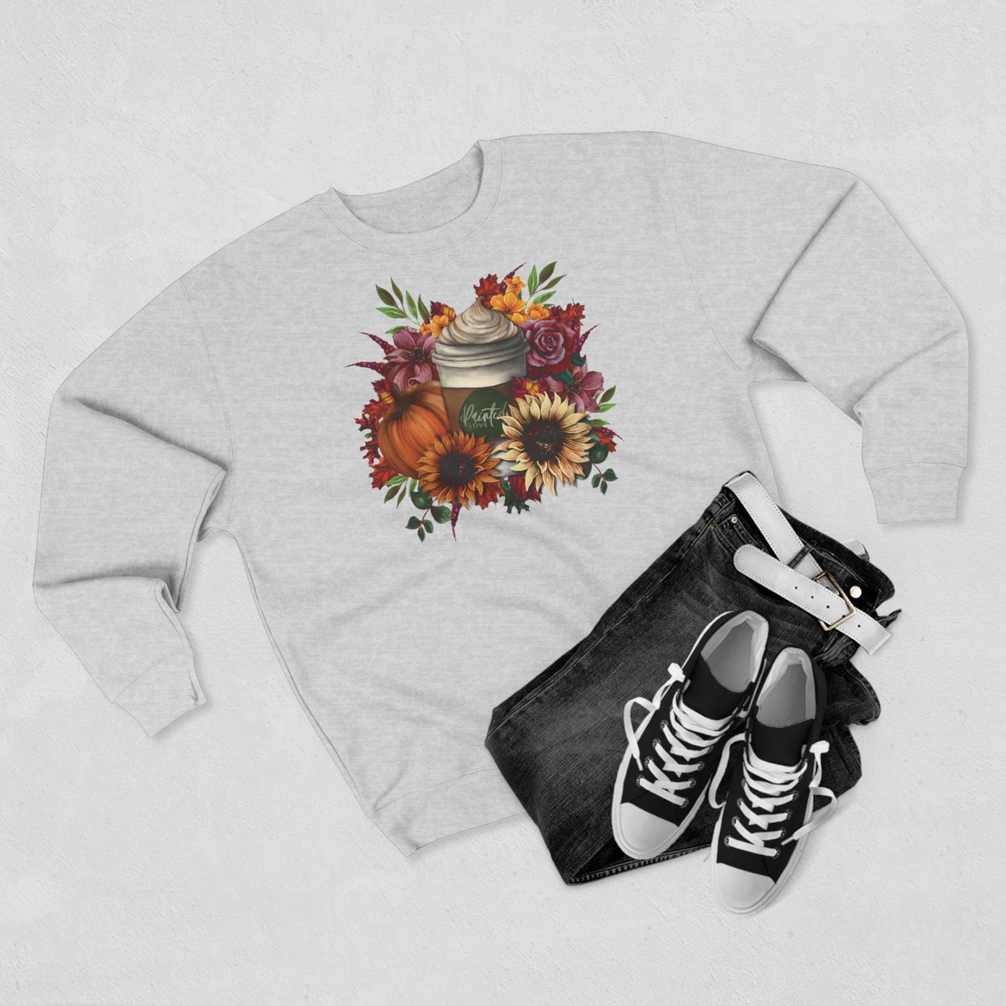 Pumpkin Spice Latte Floral Sweatshirt