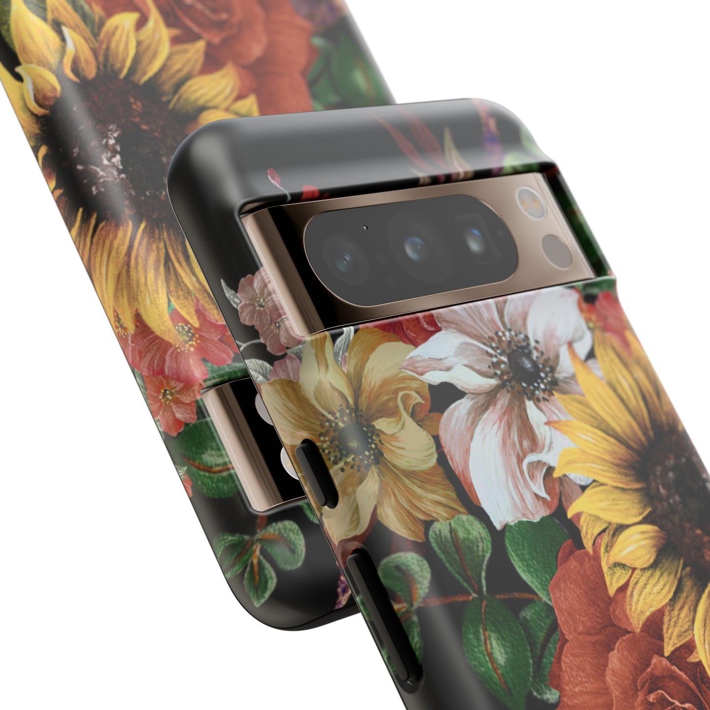 Painted Love Customs Floral Phone Case, Black