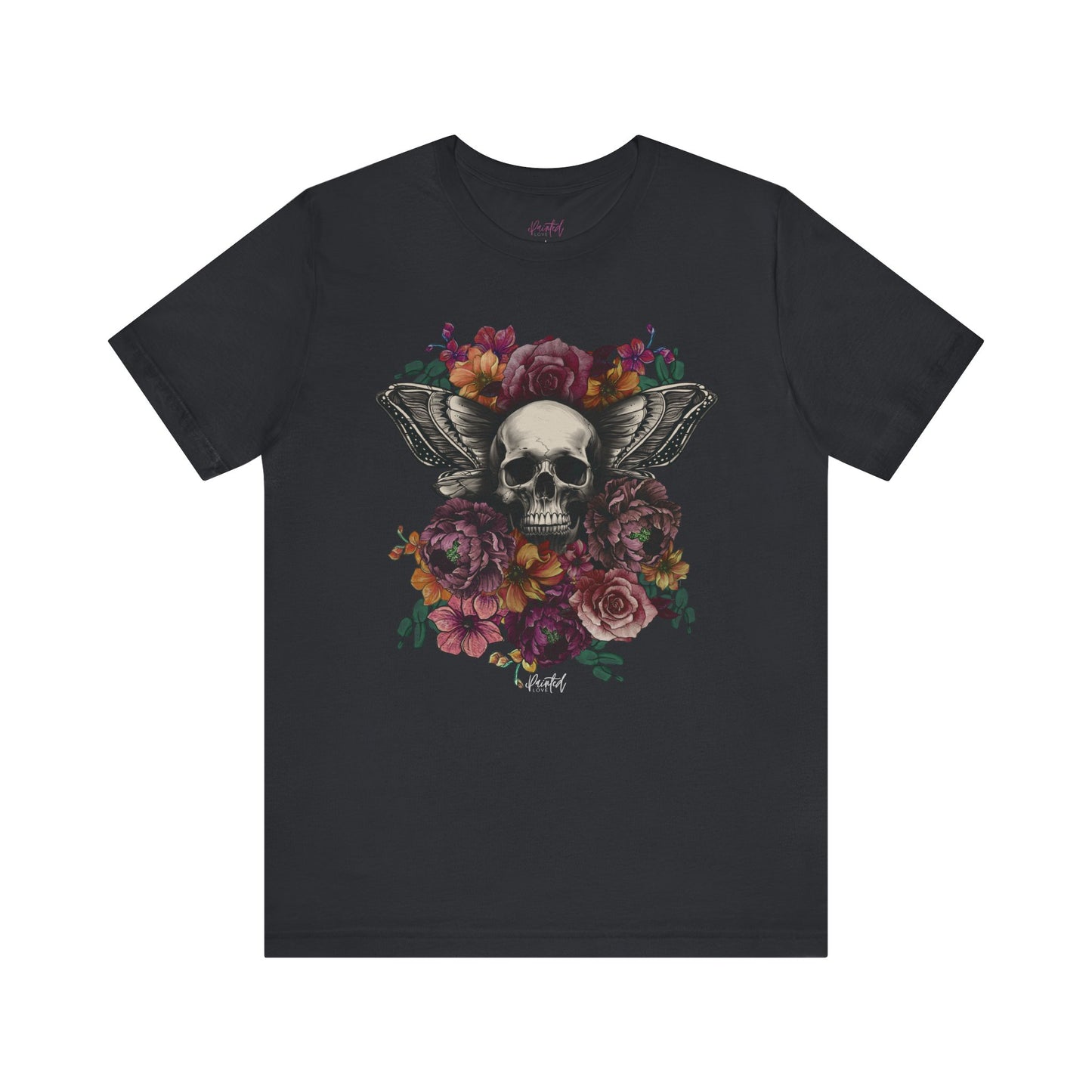 Floral Skull Tattoo Style Tee